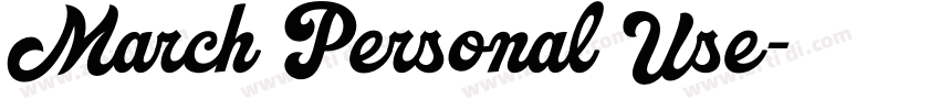March Personal Use字体转换